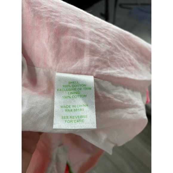 Lilly Pulitzer - Hot Pink Gingham Strapless Bodycon Dress w/ Ruffles Size 0 - Picture 10 of 14